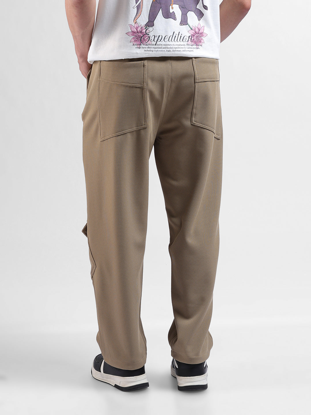 Men's Grey Relaxed Fit Sports Joggers