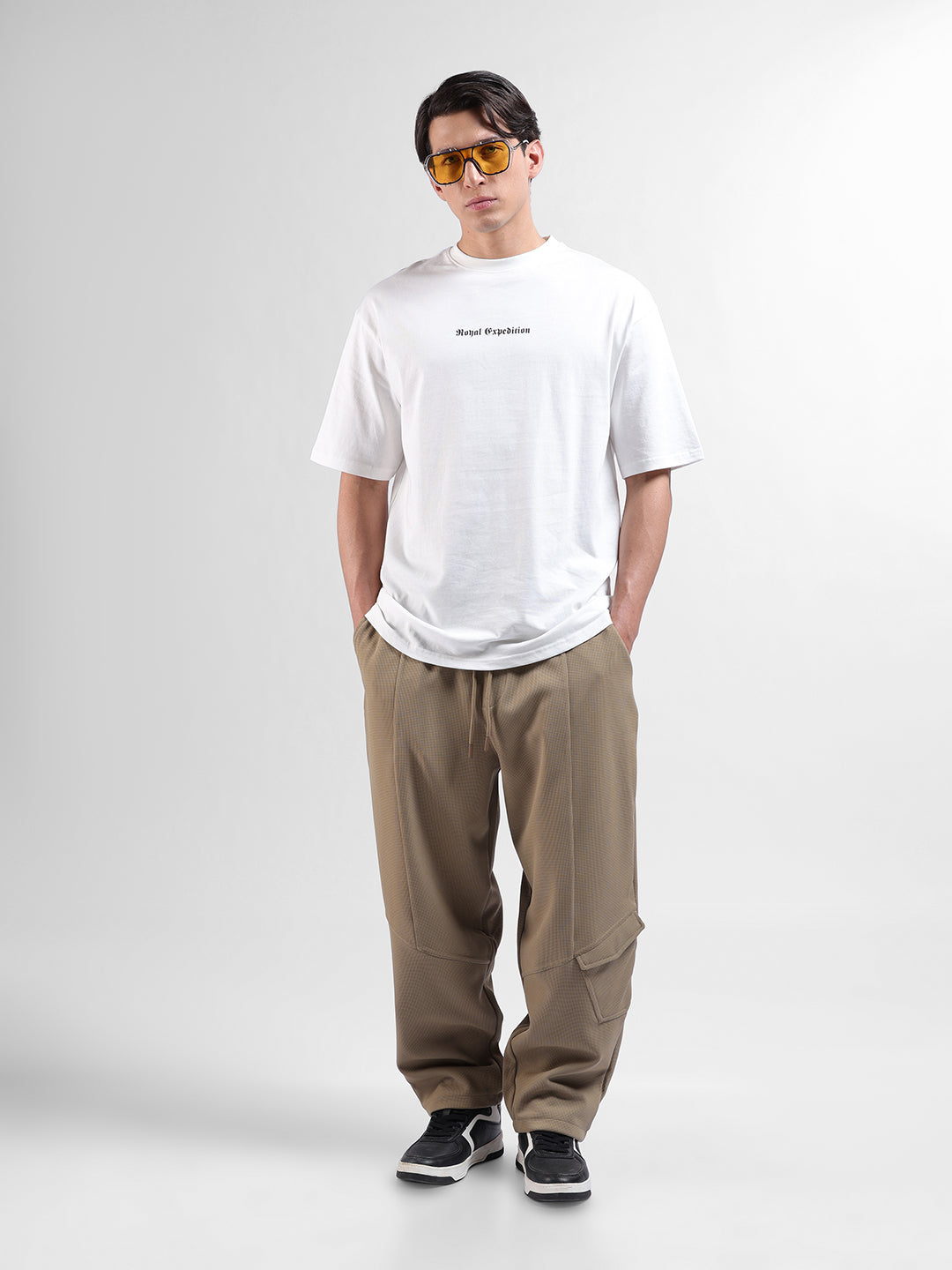 Men's Grey Relaxed Fit Sports Joggers