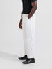 Men's White Relaxed Fit Sports Joggers