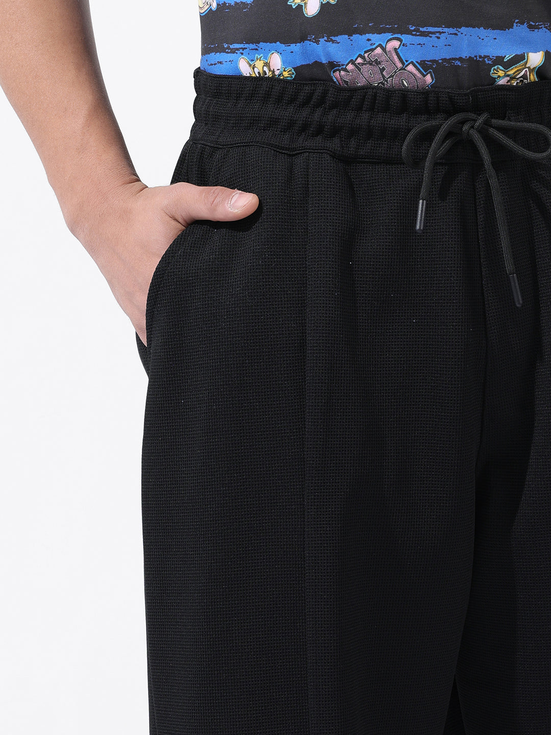 Men's Black Relaxed Fit Sports Joggers