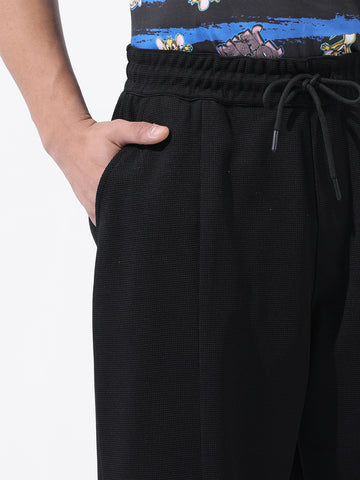 Men's Black Relaxed Fit Sports Joggers