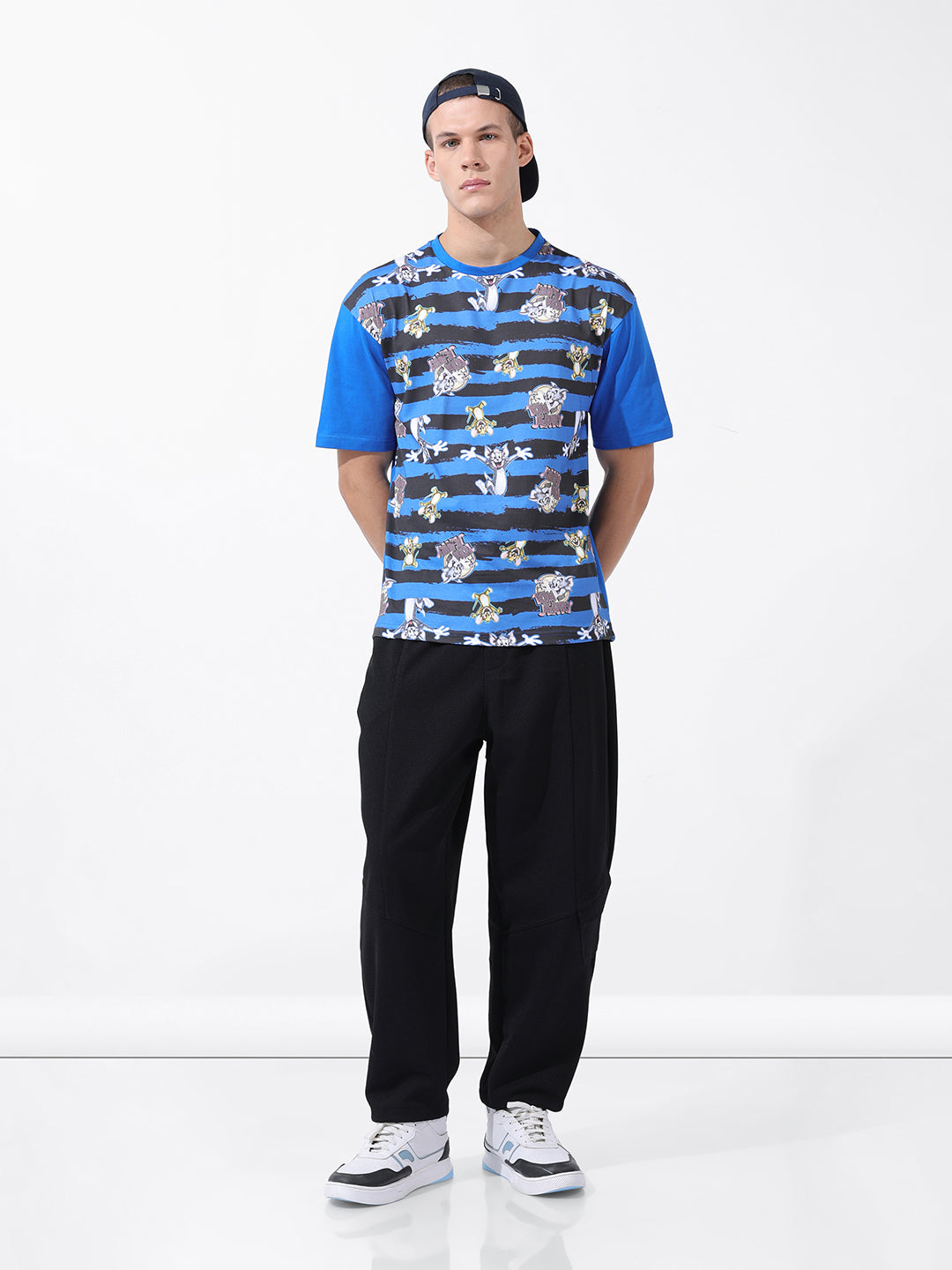 Men's Black Relaxed Fit Sports Joggers