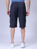 Men's Blue Relaxed Fit Textured Shorts