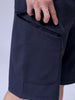 Men's Blue Relaxed Fit Textured Shorts