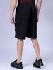 Men's Black Relaxed Fit Textured Shorts