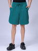 Men's Green Relaxed Fit Solid Shorts