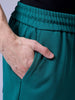 Men's Green Relaxed Fit Solid Shorts