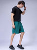 Men's Green Relaxed Fit Solid Shorts