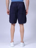 Men's Navy Relaxed Fit Solid Casual Shorts
