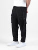 Men Black Relaxed Tapered Fit  Solid Cargo
