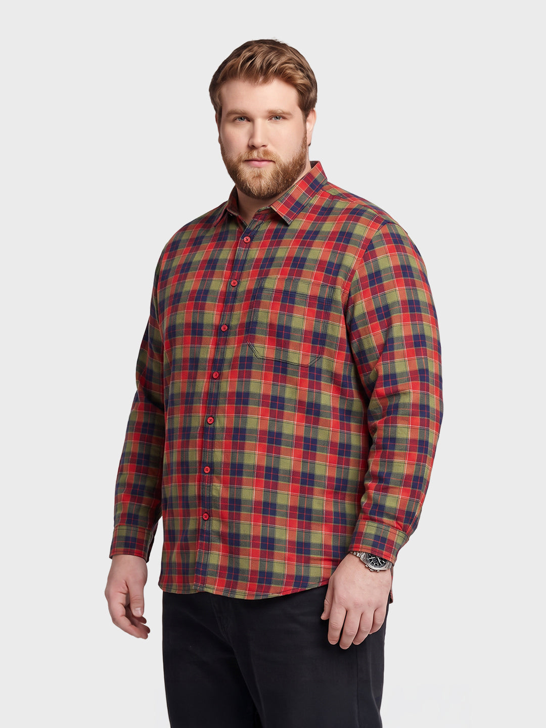 Men's Multicolor Regular Fit Checkered Casual Shirt