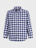 Men's White Regular Fit Checkered Casual Shirt