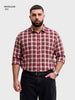 Men's Maroon Regular Fit Checkered Casual Shirt