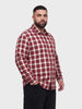 Men's Maroon Regular Fit Checkered Casual Shirt