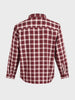Men's Maroon Regular Fit Checkered Casual Shirt