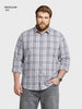 Men's Grey Regular Fit Checkered Casual Shirt