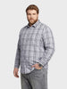 Men's Grey Regular Fit Checkered Casual Shirt