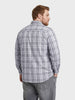 Men's Grey Regular Fit Checkered Casual Shirt