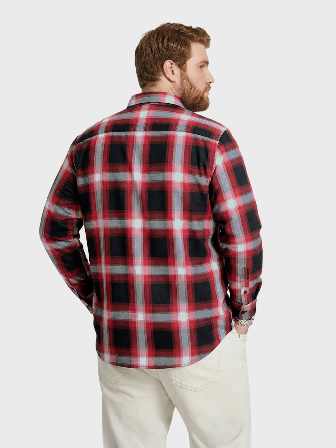 Men's Black Regular Fit Checkered Casual Shirt