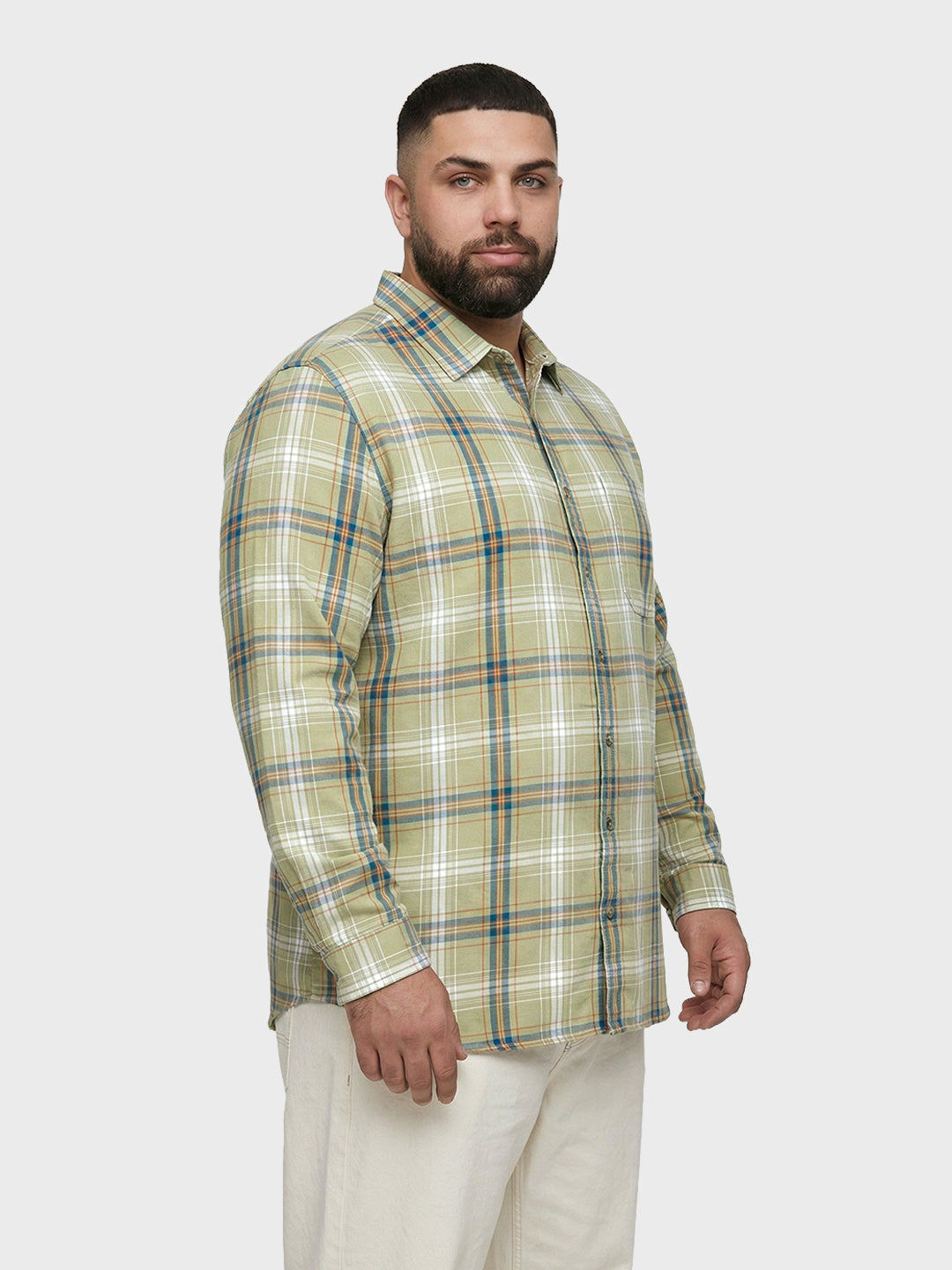 Men's Green Regular Fit Solid Casual Shirt