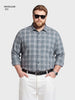 Men's Grey Regular Fit Checkered Casual Shirt