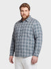Men's Grey Regular Fit Checkered Casual Shirt