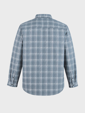 Men's Grey Regular Fit Checkered Casual Shirt