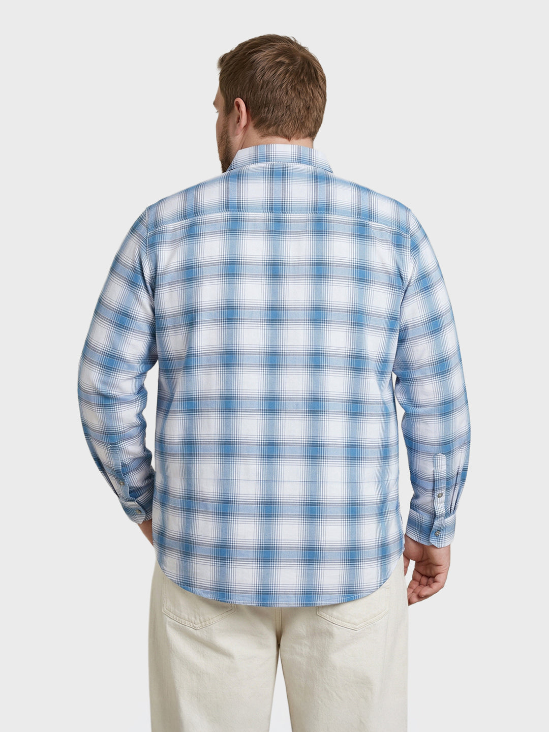 Men's Blue Regular Fit Checked Casual Shirt