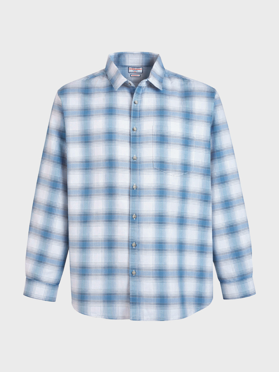 Men's Blue Regular Fit Checked Casual Shirt