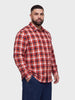 Men's Red Regular Fit Checkered Casual Shirt