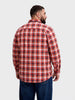 Men's Red Regular Fit Checkered Casual Shirt