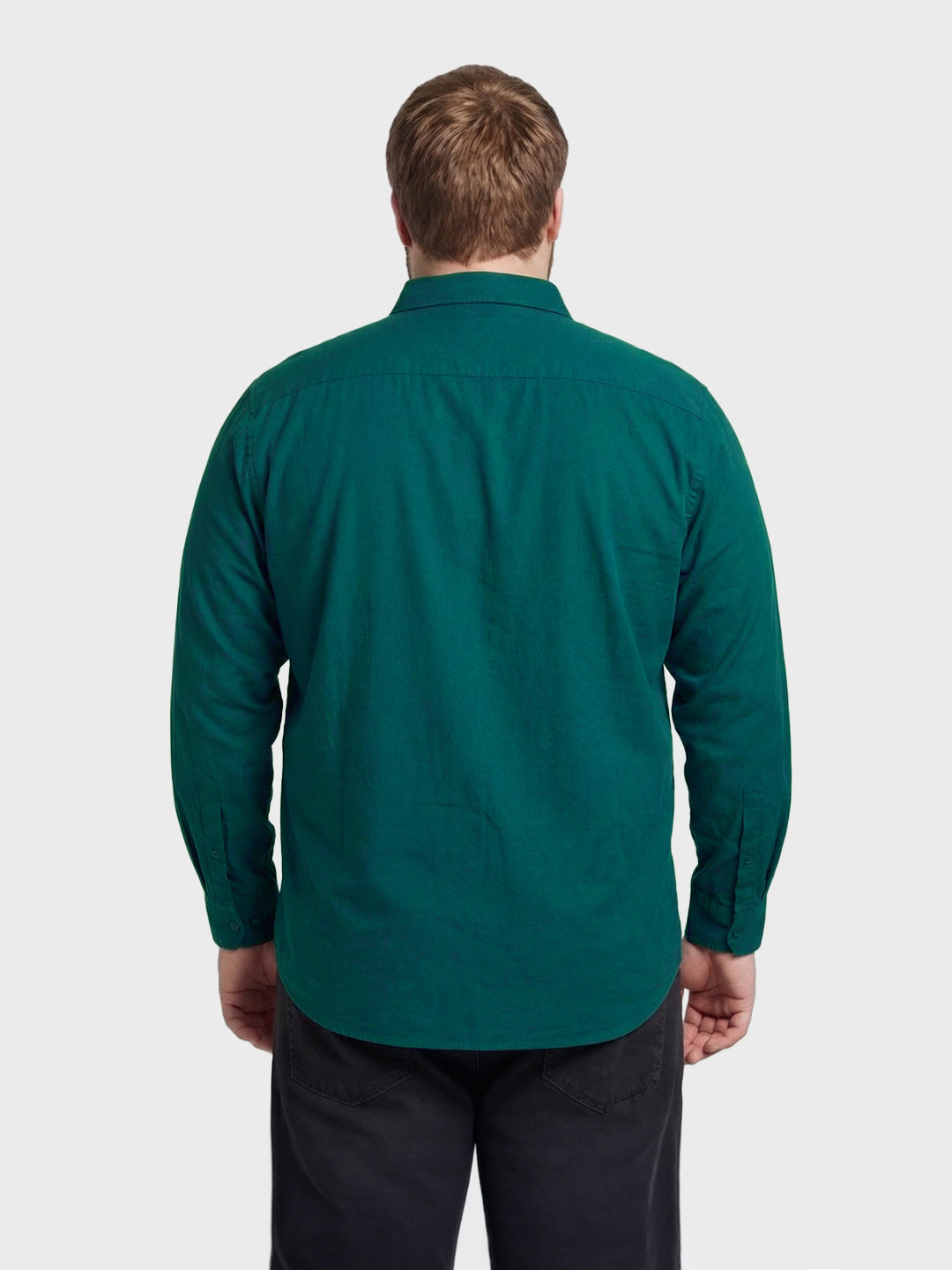 Men's Teal Regular Fit Solid Casual Shirt