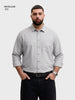 Men's Grey Regular Fit Solid Casual Shirt
