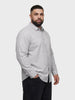Men's Grey Regular Fit Solid Casual Shirt