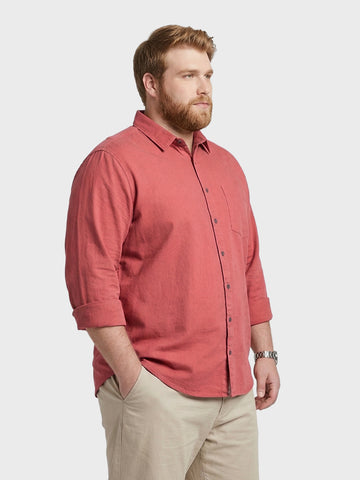 Men's Pink Regular Fit Solid Casual Shirt
