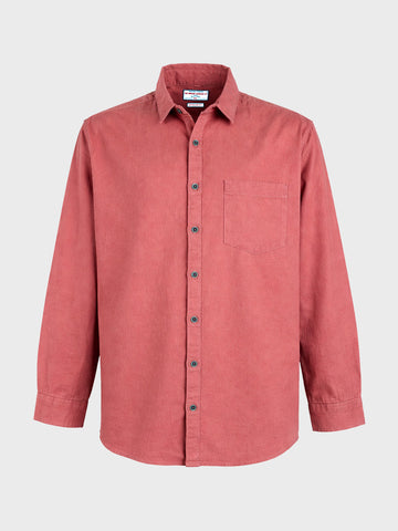 Men's Pink Regular Fit Solid Casual Shirt