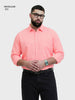Men's Pink Regular Fit Solid Casual Shirt