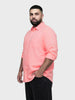 Men's Pink Regular Fit Solid Casual Shirt