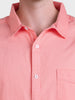 Men's Pink Regular Fit Solid Casual Shirt