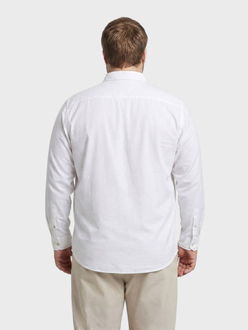 Men's White Regular Fit Solid Casual Shirt