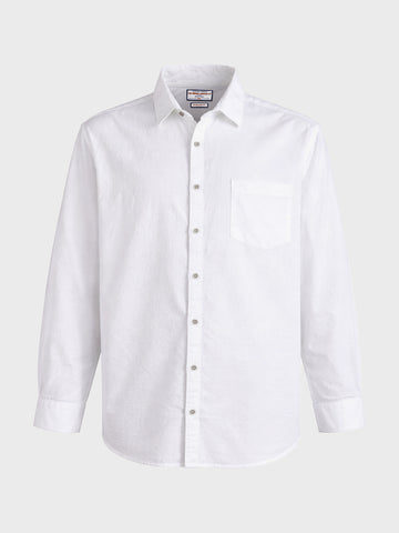 Men's White Regular Fit Solid Casual Shirt