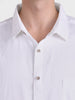Men's White Regular Fit Solid Casual Shirt