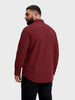 Men's Maroon Regular Fit Solid Casual Shirt
