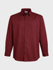 Men's Maroon Regular Fit Solid Casual Shirt