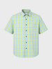 Men's Green Regular Fit Checkered Casual Shirt