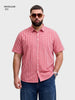Men's Red Regular Fit Checkered Casual Shirt