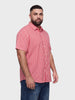 Men's Red Regular Fit Checkered Casual Shirt