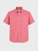 Men's Red Regular Fit Checkered Casual Shirt
