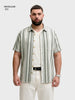 Men's Cream Regular Fit Striped Casual Shirt