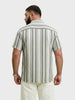 Men's Cream Regular Fit Striped Casual Shirt
